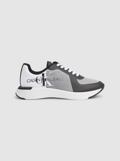 Calvin Klein Cipők HU667795 | Calvin Klein Bőr Női Sportcipő Fekete / Fehér